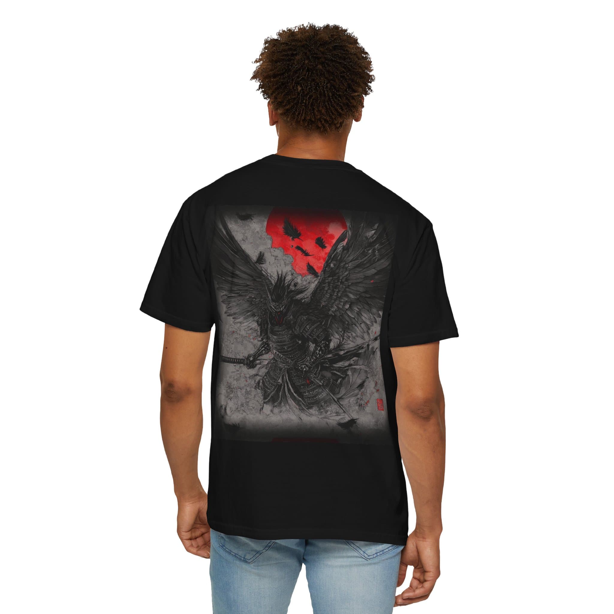 KARASU-TENGU — worn, back (editorial)