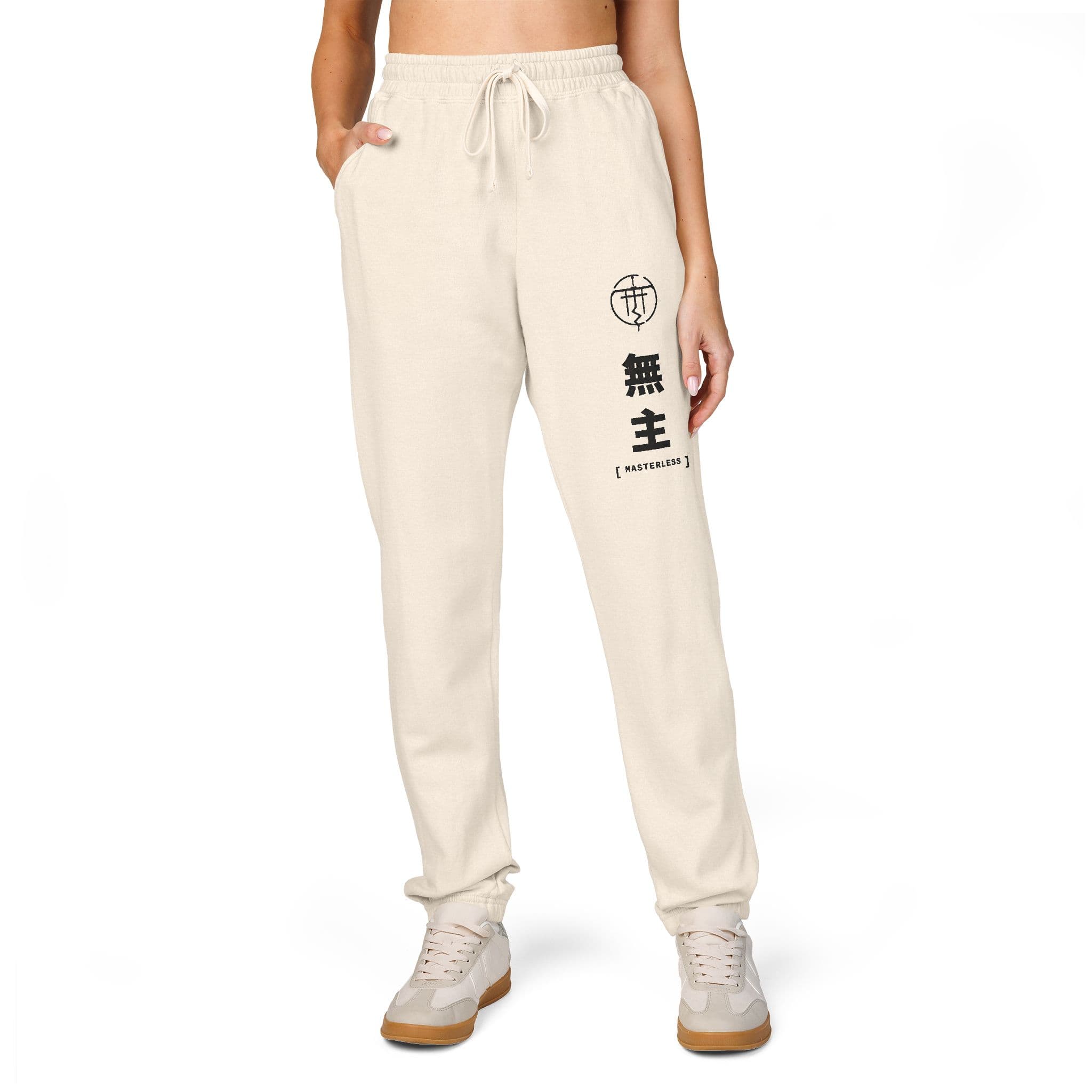 MON NO MUKŌ JOGGERS — worn, front