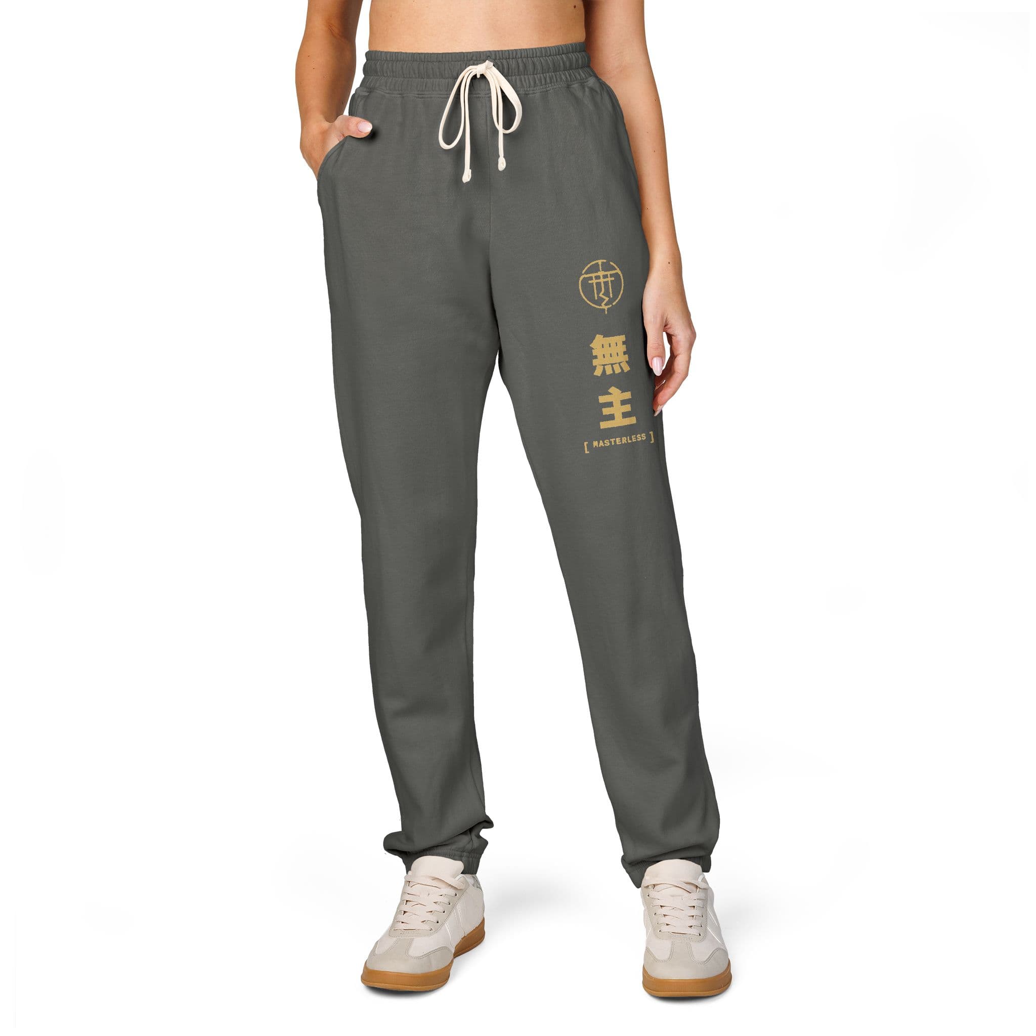MON NO MUKŌ JOGGERS — worn, front