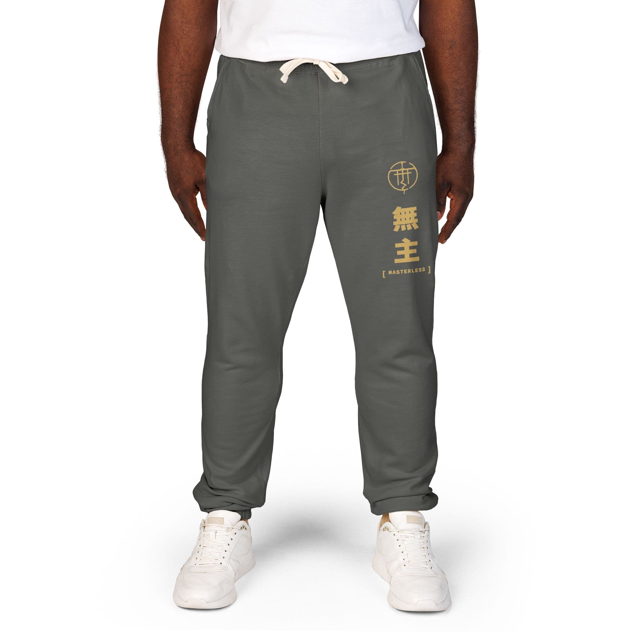 MON NO MUKŌ JOGGERS — worn, front